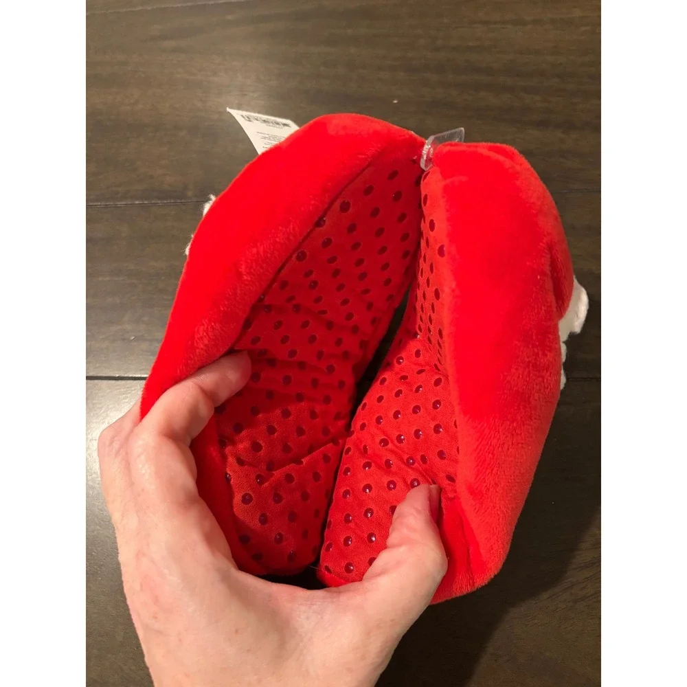 Carters Just One You Kids Santa Claus Red Plush Slippers 4-5T JY02693